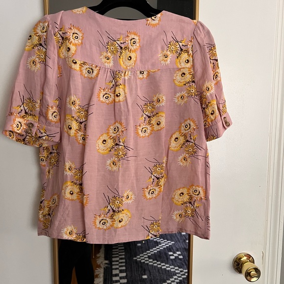 Linen blend madewell summer top - Picture 3 of 4